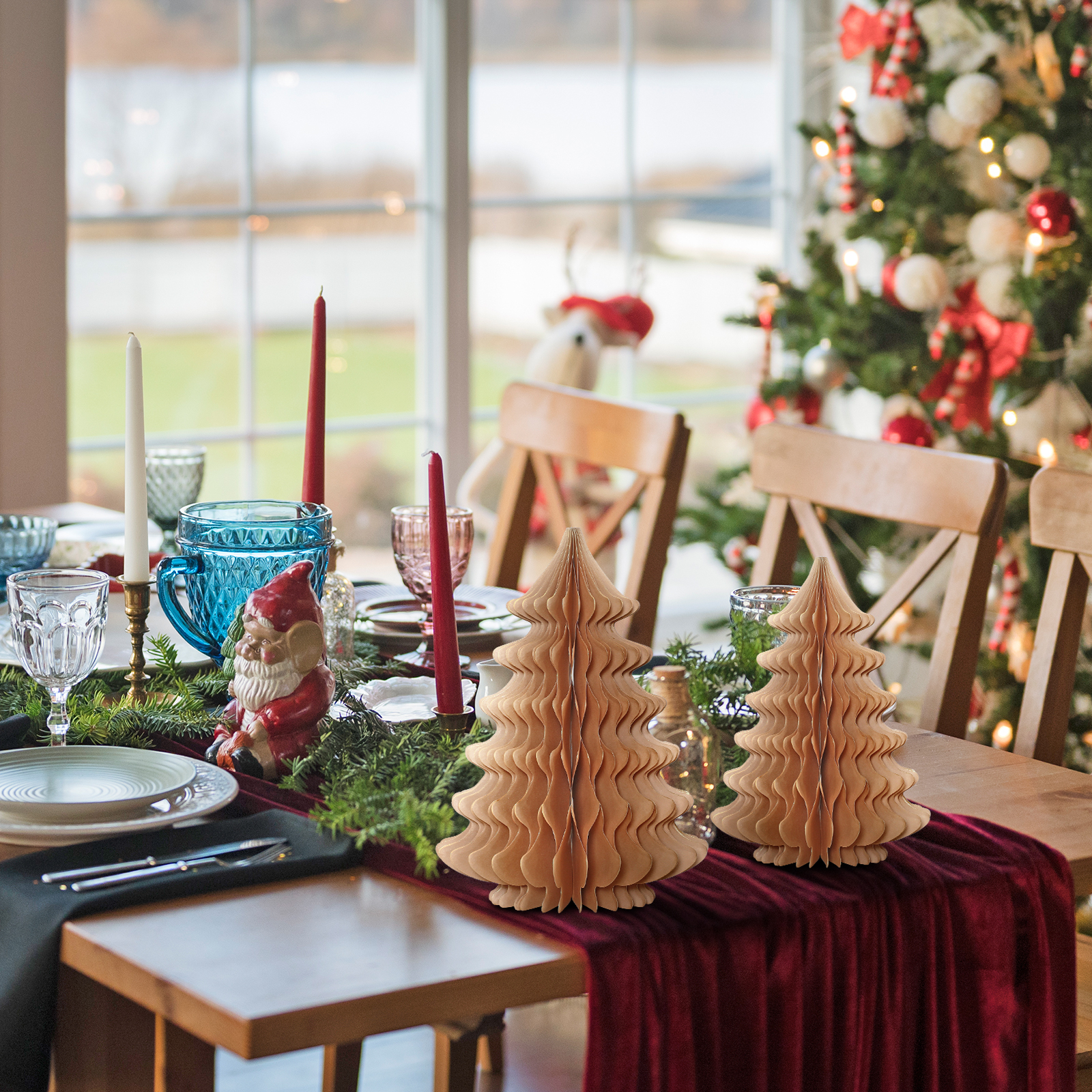 Brown Honeycomb paper Tree ornaments-02.jpg